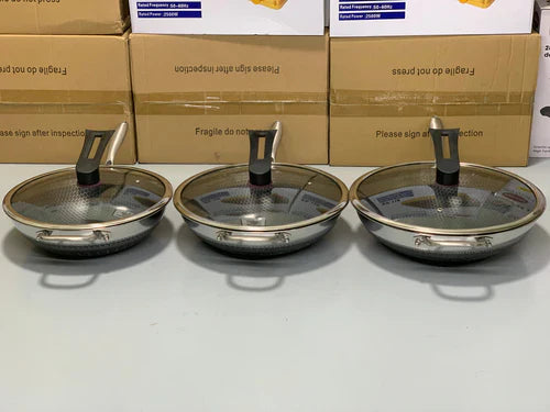 34cm Germany lesser honeycomb fry pan & handi